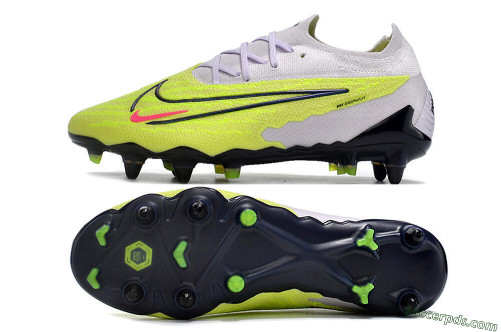 Nike Phantom GX Elite SG Low-Tops Football Boots - Grey/Yellow/Black 0