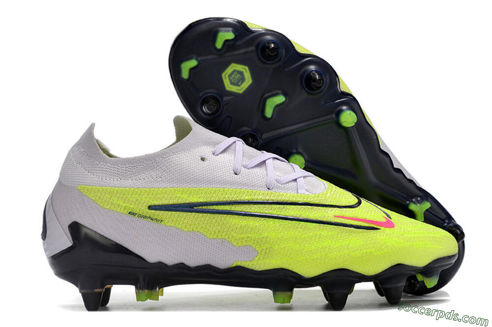 Nike Phantom GX Elite SG Low-Tops Football Boots - Grey/Yellow/Black 1