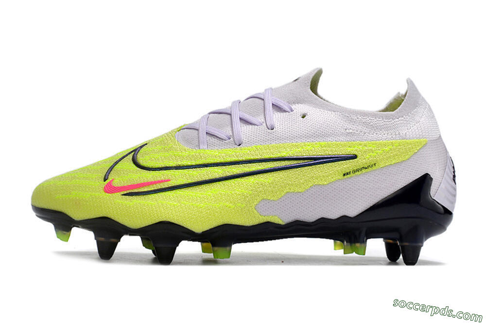 Nike Phantom GX Elite SG Low-Tops Football Boots - Grey/Yellow/Black 2