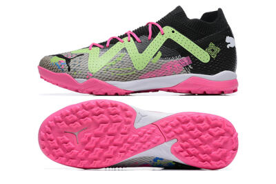 Puma Future Ultimate TF Low-Tops Football Shoes - Black/Grey/Green/Pink