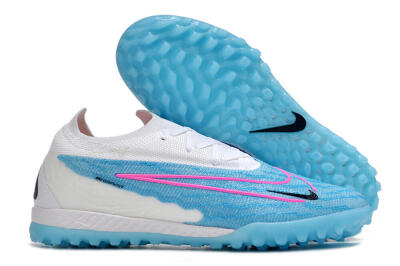 Nike Phantom GX Elite TF Low-Tops Football Shoes - Blue/White/Pink