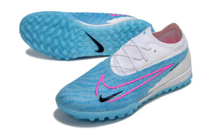 Nike Phantom GX Elite TF Low-Tops Football Shoes - Blue/White/Pink