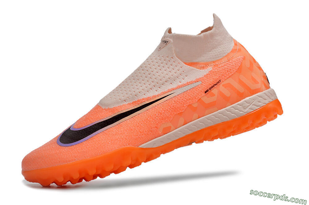 Nike Phantom GX Elite DF Link TF High-Tops Football Shoes - Orange/Pink/Black/Purple 5