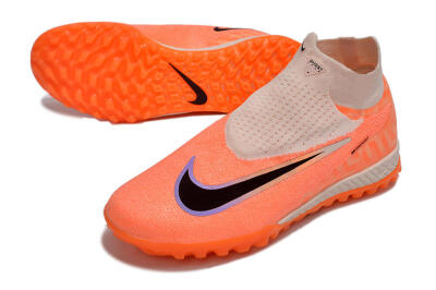 Nike Phantom GX Elite DF Link TF High-Tops Football Shoes - Orange/Pink/Black/Purple