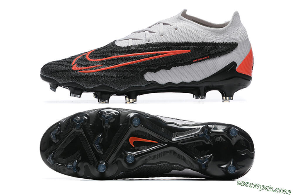 Nike Phantom GX Elite FG Low-Tops Football Boots - Black/White/Red 0