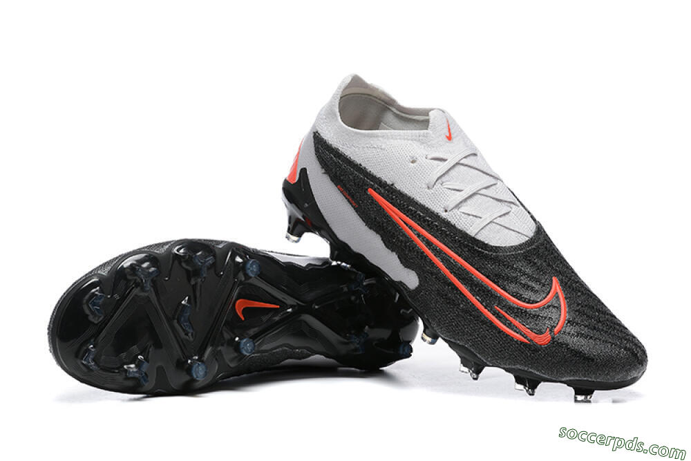 Nike Phantom GX Elite FG Low-Tops Football Boots - Black/White/Red 4