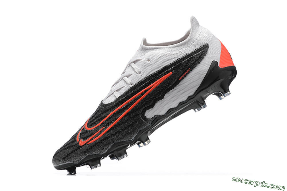 Nike Phantom GX Elite FG Low-Tops Football Boots - Black/White/Red 8