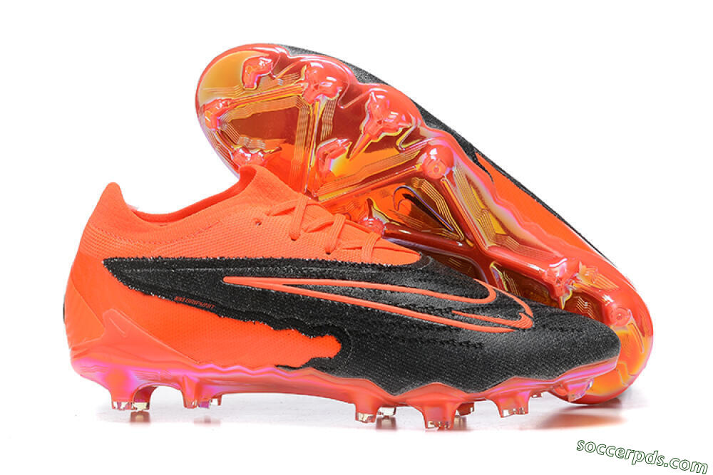Nike Phantom GX Elite FG Low-Tops Football Boots - Orange/Black/Grey 1