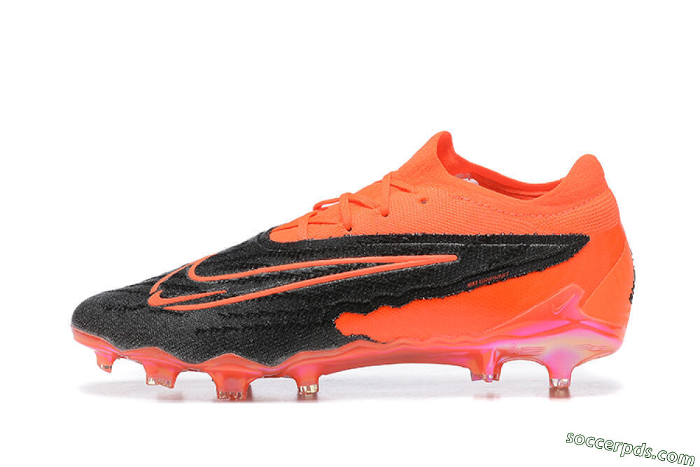 Nike Phantom GX Elite FG Low-Tops Football Boots - Orange/Black/Grey 2