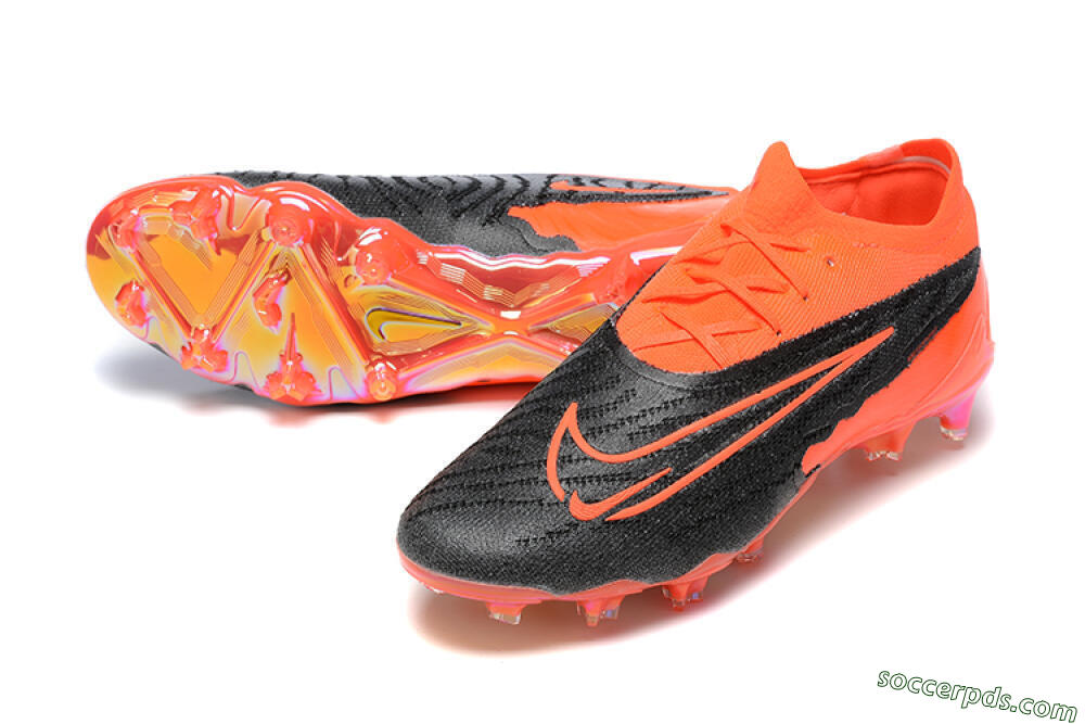 Nike Phantom GX Elite FG Low-Tops Football Boots - Orange/Black/Grey 3