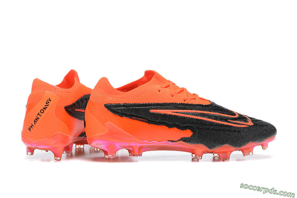 Nike Phantom GX Elite FG Low-Tops Football Boots - Orange/Black/Grey 9