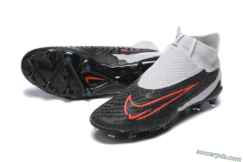 Nike Phantom GX Elite FG High-Tops Football Boots - Black/White/Red 3