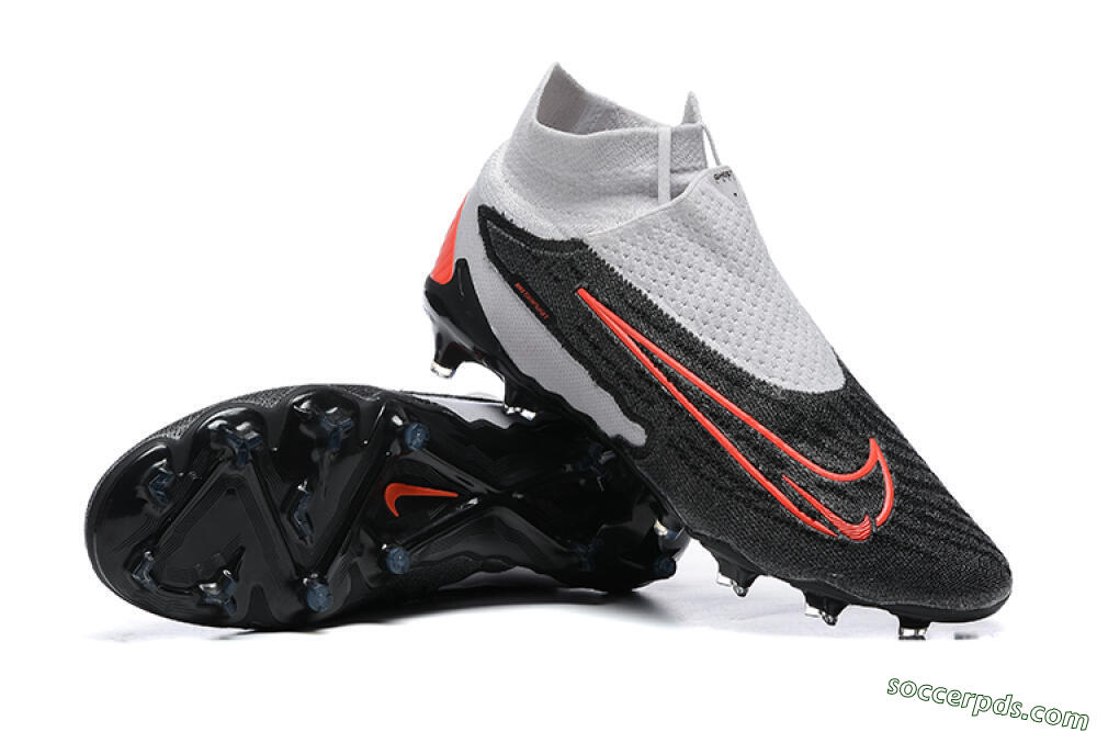 Nike Phantom GX Elite FG High-Tops Football Boots - Black/White/Red 4