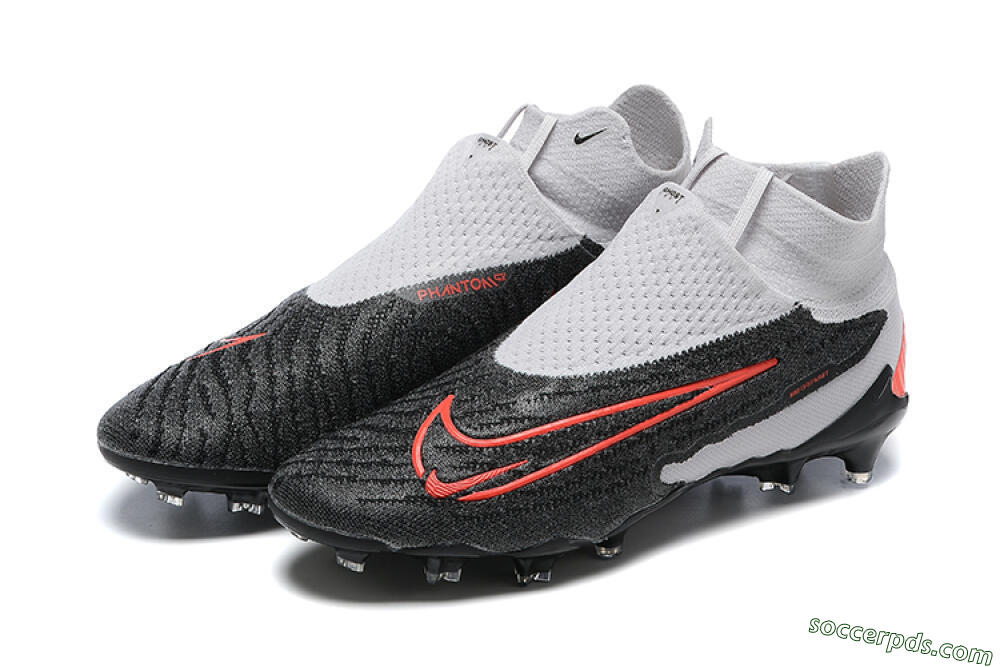 Nike Phantom GX Elite FG High-Tops Football Boots - Black/White/Red 5