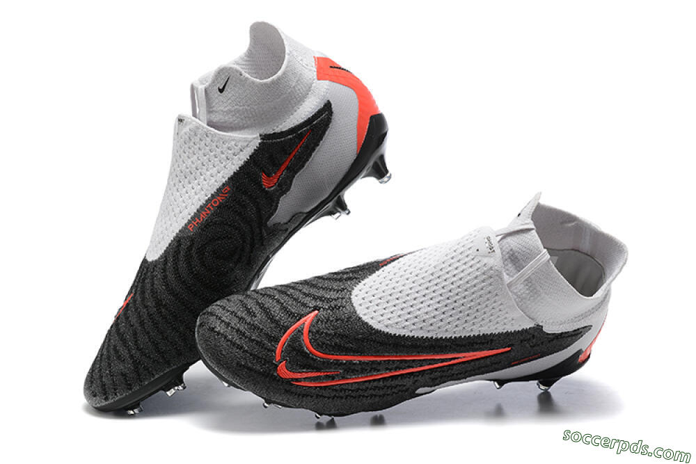 Nike Phantom GX Elite FG High-Tops Football Boots - Black/White/Red 6