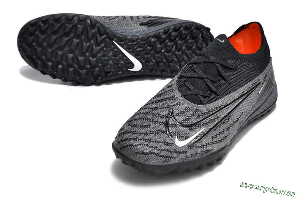Nike Phantom GX Elite TF Low-Tops Football Shoes - Black/Grey/White 3
