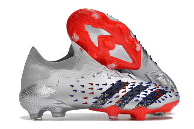 Adidas Predator Freak.1 FG Low-Tops Football Boots - Silver/Blue/Red/Black