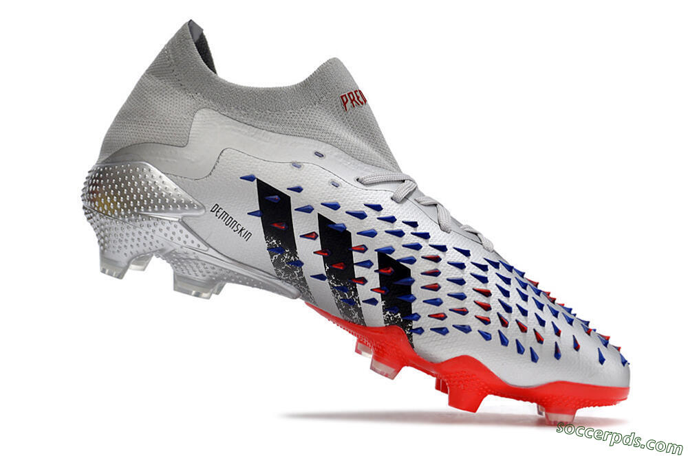 Adidas Predator Freak.1 FG Low-Tops Football Boots - Silver/Blue/Red/Black 4