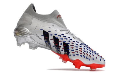 Adidas Predator Freak.1 FG Low-Tops Football Boots - Silver/Blue/Red/Black