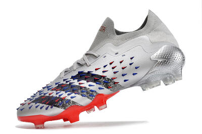 Adidas Predator Freak.1 FG Low-Tops Football Boots - Silver/Blue/Red/Black