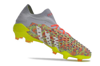 Adidas Predator Freak.1 FG Low-Tops Football Boots - Grey/White/Orange/Green