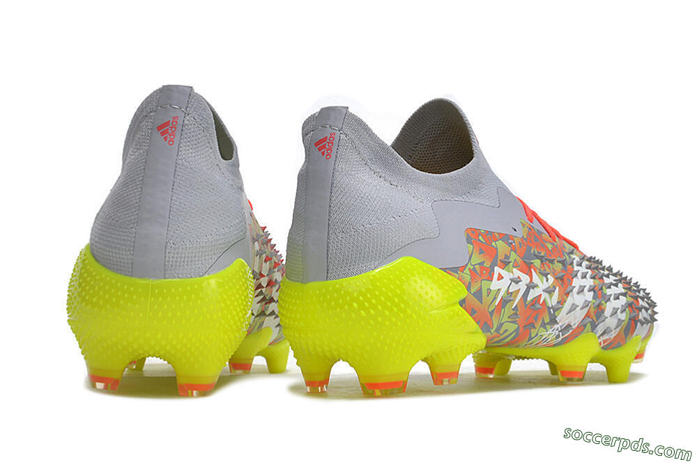 Adidas Predator Freak.1 FG Low-Tops Football Boots - Grey/White/Orange/Green 6