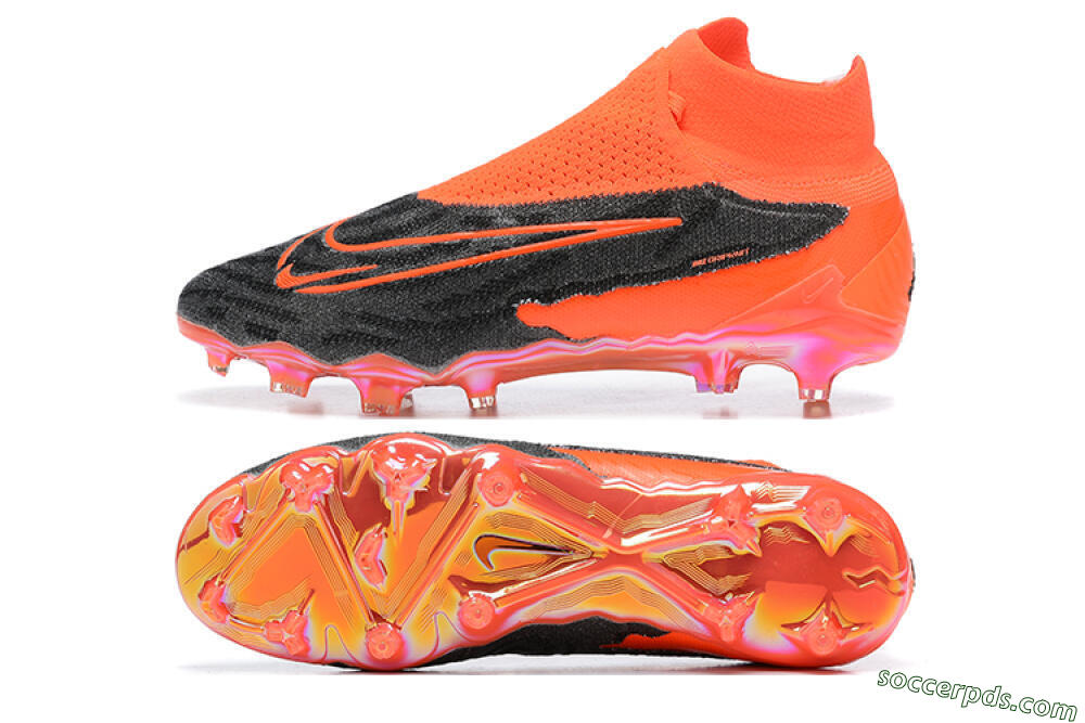 Nike Phantom GX Elite FG High-Tops Football Boots - Orange/Black/Grey 0