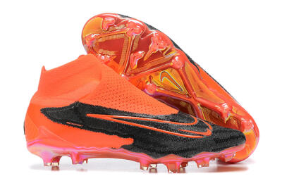 Nike Phantom GX Elite FG High-Tops Football Boots - Orange/Black/Grey