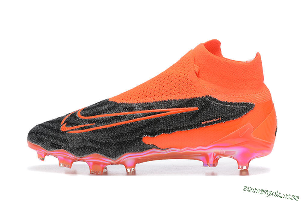 Nike Phantom GX Elite FG High-Tops Football Boots - Orange/Black/Grey 2