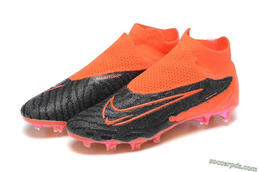 Nike Phantom GX Elite FG High-Tops Football Boots - Orange/Black/Grey 5
