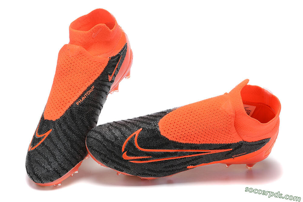Nike Phantom GX Elite FG High-Tops Football Boots - Orange/Black/Grey 6