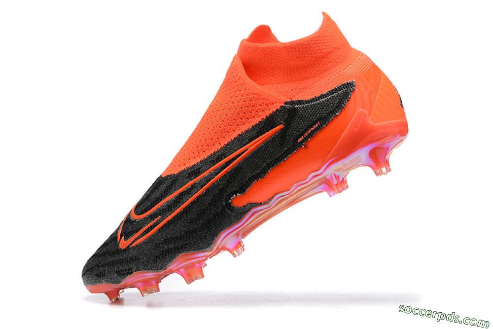 Nike Phantom GX Elite FG High-Tops Football Boots - Orange/Black/Grey 8