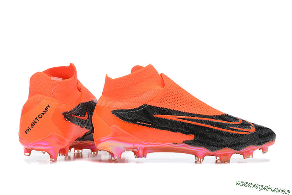 Nike Phantom GX Elite FG High-Tops Football Boots - Orange/Black/Grey 9
