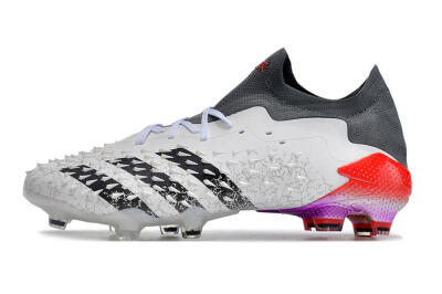 Adidas Predator Freak.1 FG Low-Tops Football Boots - White/Black/Grey/Red