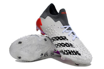 Adidas Predator Freak.1 FG Low-Tops Football Boots - White/Black/Grey/Red