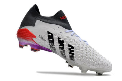 Adidas Predator Freak.1 FG Low-Tops Football Boots - White/Black/Grey/Red