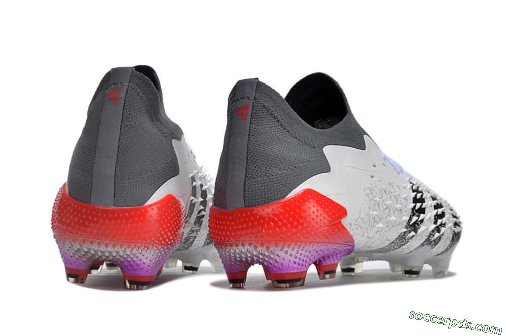 Adidas Predator Freak.1 FG Low-Tops Football Boots - White/Black/Grey/Red 6
