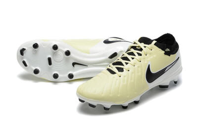 Nike Tiempo Legend 10 Elite FG Low-Tops Football Boots - Beige/White/Black