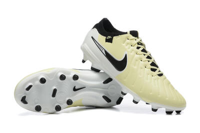 Nike Tiempo Legend 10 Elite FG Low-Tops Football Boots - Beige/White/Black