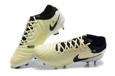 Nike Tiempo Legend 10 Elite FG Low-Tops Football Boots - Beige/White/Black