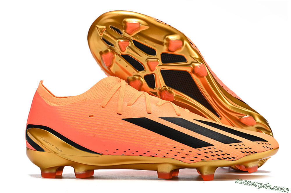 Adidas X Speedportal .1 2022 World Cup Boots FG Low-Tops Football Boots - Orange/Black/Gold 1