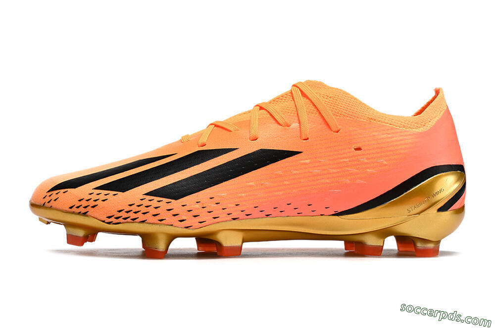 Adidas X Speedportal .1 2022 World Cup Boots FG Low-Tops Football Boots - Orange/Black/Gold 2