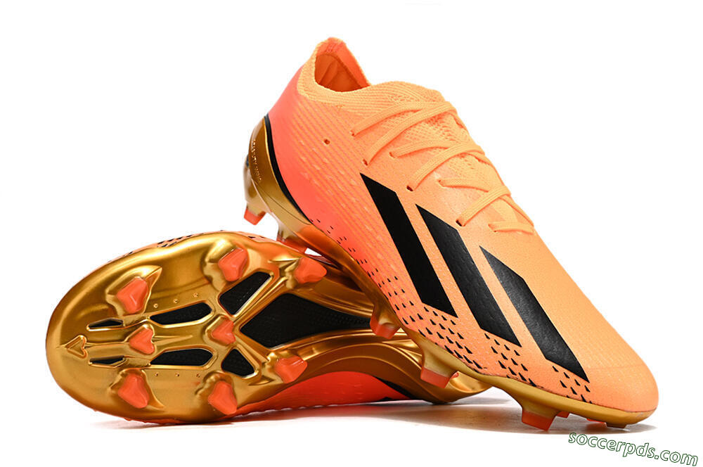 Adidas X Speedportal .1 2022 World Cup Boots FG Low-Tops Football Boots - Orange/Black/Gold 4