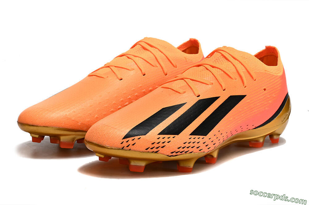 Adidas X Speedportal .1 2022 World Cup Boots FG Low-Tops Football Boots - Orange/Black/Gold 5