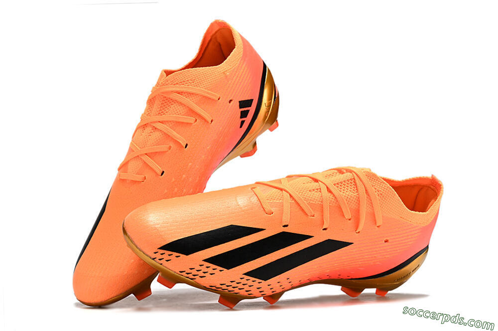 Adidas X Speedportal .1 2022 World Cup Boots FG Low-Tops Football Boots - Orange/Black/Gold 6