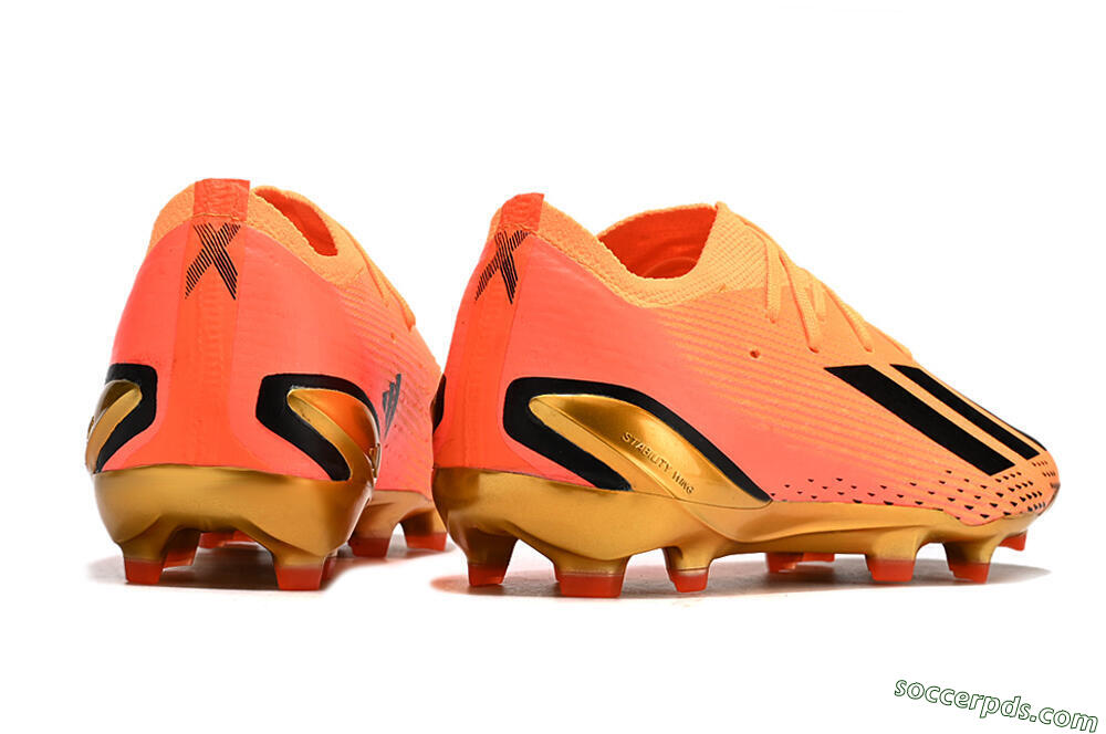 Adidas X Speedportal .1 2022 World Cup Boots FG Low-Tops Football Boots - Orange/Black/Gold 9