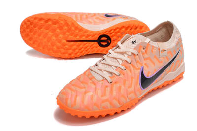 Nike Tiempo Legend 10 Elite TF Low-Tops Football Shoes - Orange/White/Black