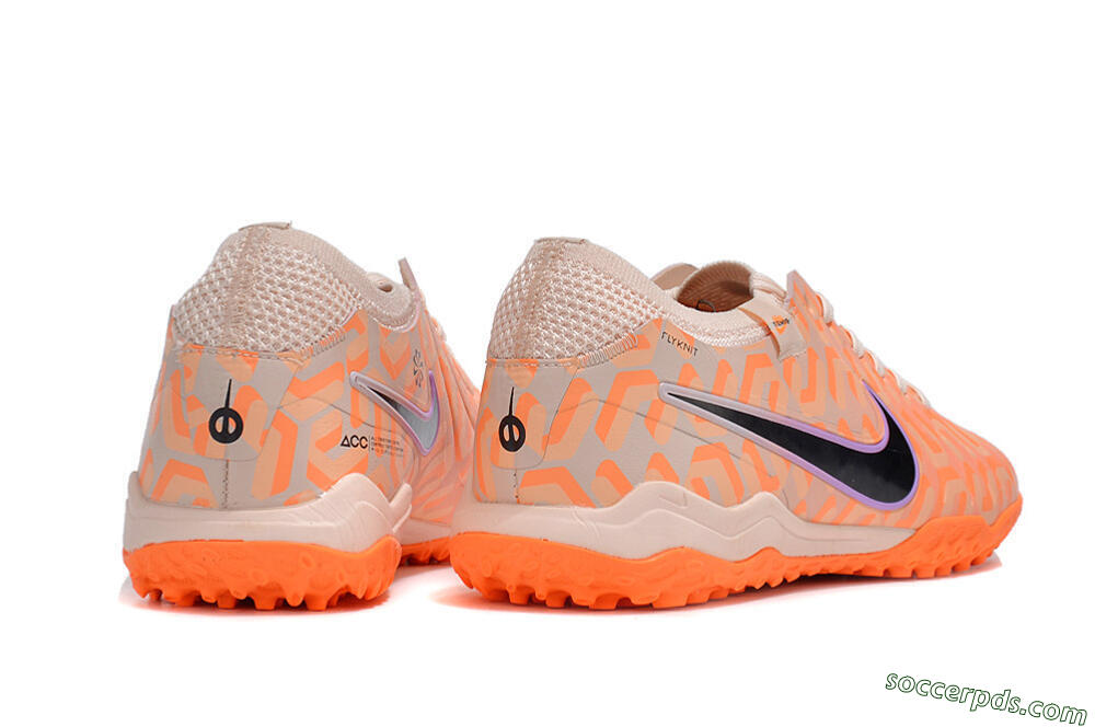 Nike Tiempo Legend 10 Elite TF Low-Tops Football Shoes - Orange/White/Black 8