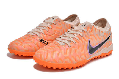 Nike Tiempo Legend 10 Elite TF Low-Tops Football Shoes - Orange/White/Black