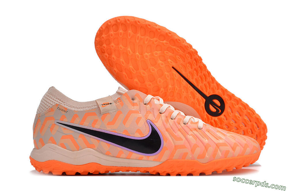 Nike Tiempo Legend 10 Elite TF Low-Tops Football Shoes - Orange/White/Black 1